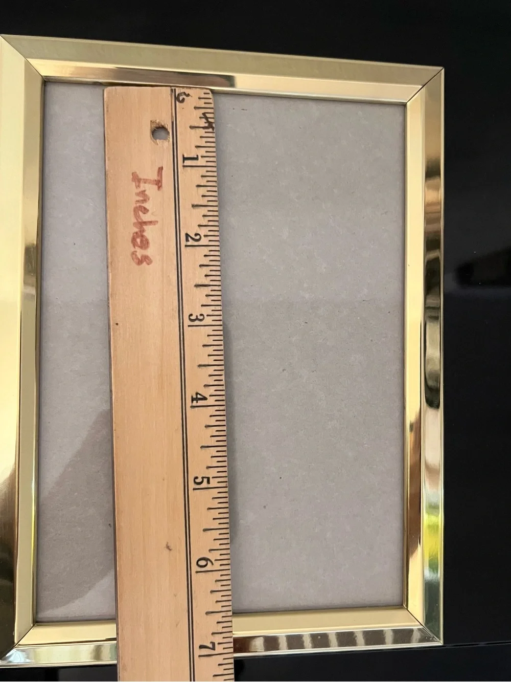 Vintage Solid Brass Photo Frame 4.5”X 6.5” Photo